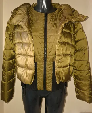 Giacca Piumino Sisley Tg. 40 Verde Oliva