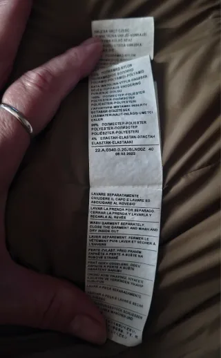 Giacca Piumino Sisley Tg. 40 Verde Oliva