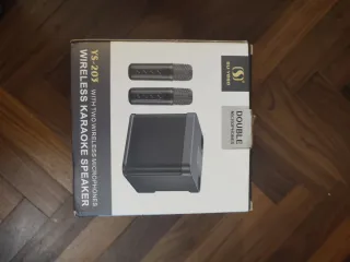 Altoparlante Portatile Karaoke Rosso Nero