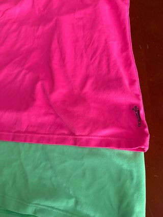 2 Camisetas Tirantes Domyos Verde y Rosa