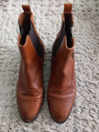 Botines piel marrón Massimo Dutti