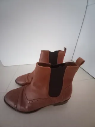 Botines piel marrón Massimo Dutti
