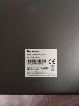 Tablet Blackview Tab 50 WiFi Negra