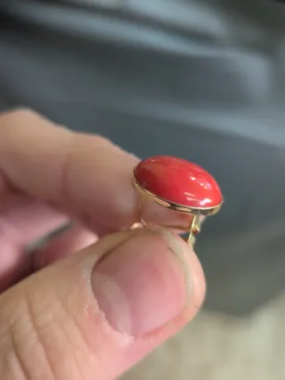 Pendientes Coral Natural Oro 18k