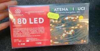 Catena Luci LED 180 Luce Verde Interno/Esterno