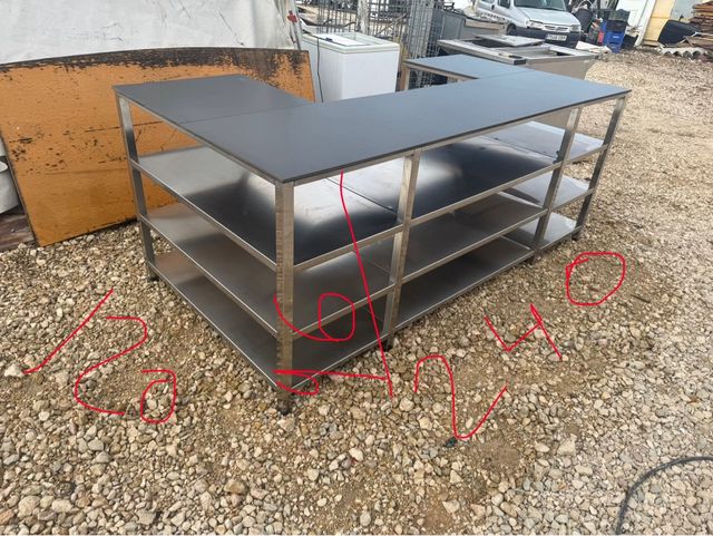 Mostrador de acero inoxidable