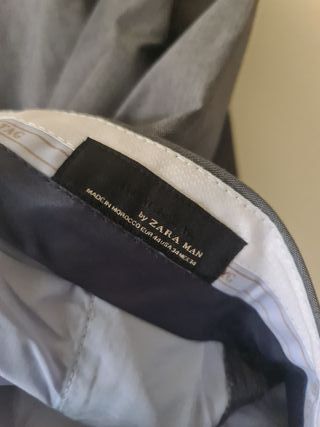 Fato Zara Slim Fit Cinza Blazer 54 Calça 42