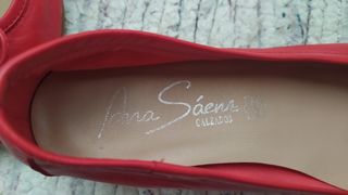 Zapatos Ana Sáenz, piel, rojo, talla 37