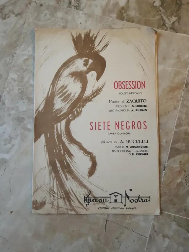 Spartito musicale d'epoca senza strappi o scritte