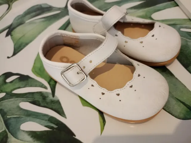 Zapatos Osito Conguitos Blancos Niña Piel