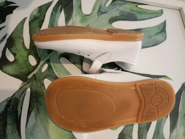 Zapatos Osito Conguitos Blancos Niña Piel