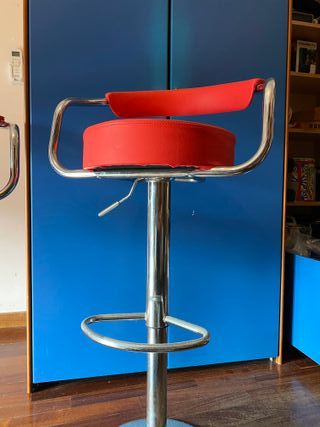 Coppia Sgabelli Bar Regolabili Rossi