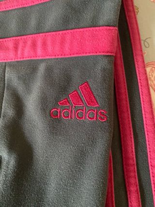 Pantalón Adidas Mujer Talla M Gris y Rosa