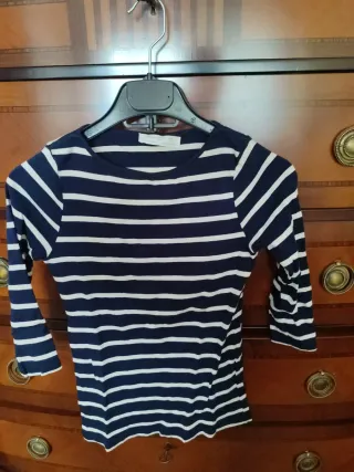 Jersey de rayas azul y blanco