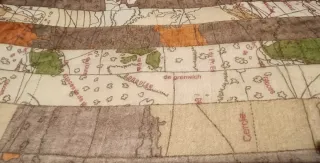 Pañuelo o pareo Viscosa 100%  110x175cm Mapa