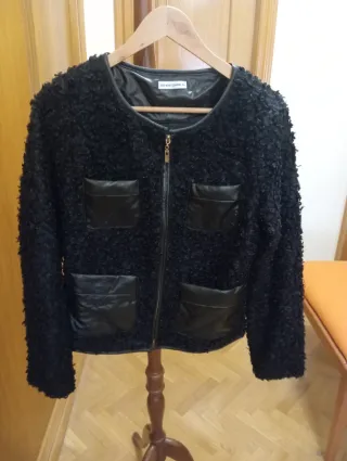 Chaqueta corta negra mujer Talla S