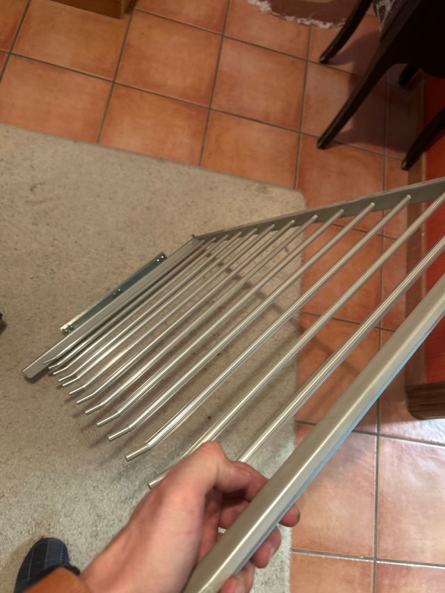 Dos Pantaloneros extraíbles metal plateado