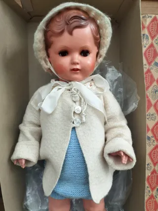 Muñeca antigua celuloide Schildkrot caja original