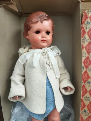 Muñeca antigua celuloide Schildkrot caja original