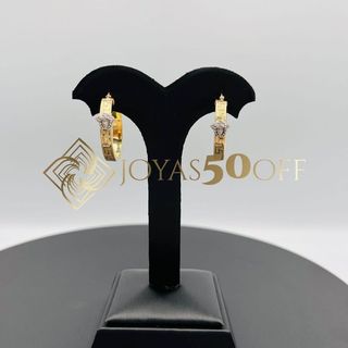 PENDIENTES ARO MEDUSA Y GRECA. Oro 18k.