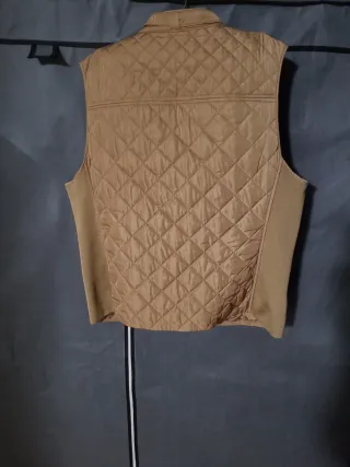 Chaleco acolchado señora beige