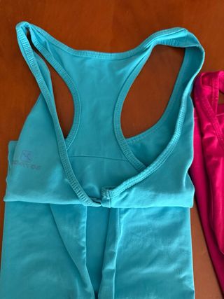2 Camisetas Tirantes Domyos Azul y Rosa