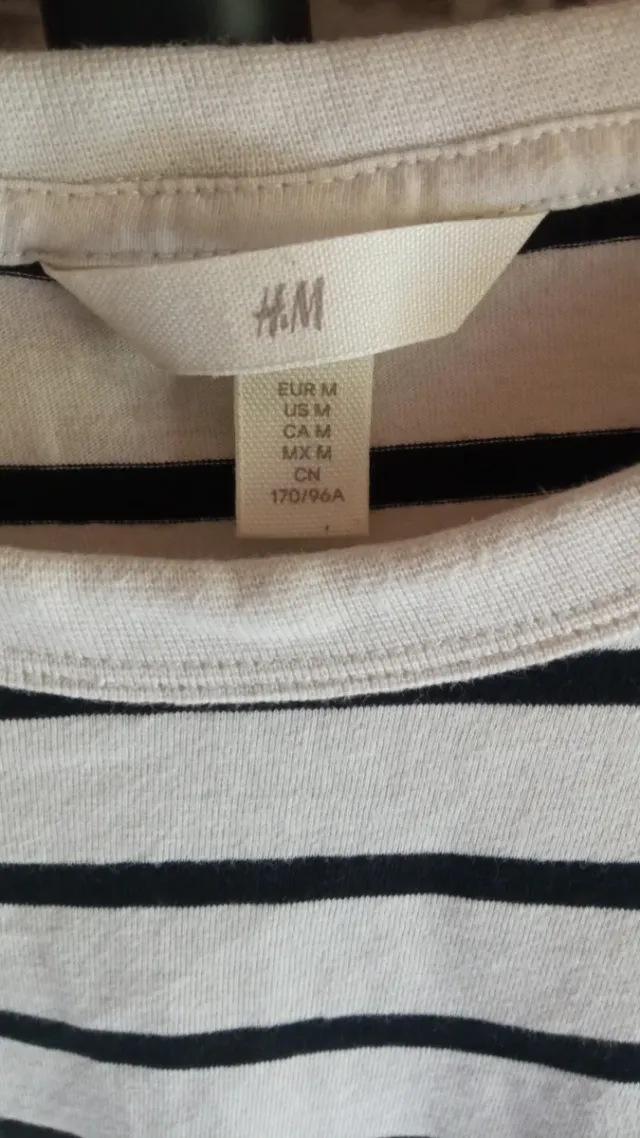 Camiseta H&M Rayas Talla S