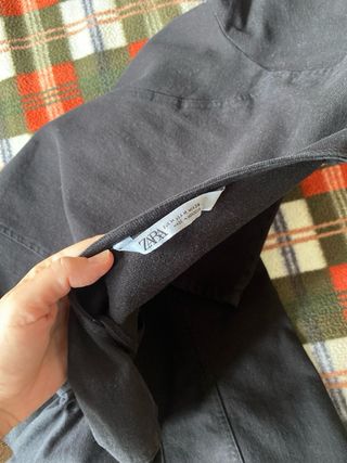 Vestido vaquero Zara negro manga larga