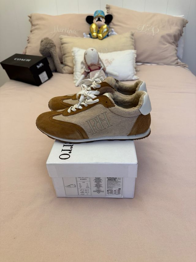 Deportivas Pedro del Hierro Beige/Marrón de pelito