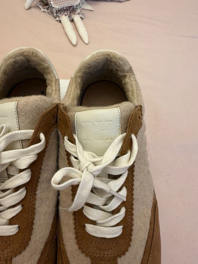 Deportivas Pedro del Hierro Beige/Marrón de pelito
