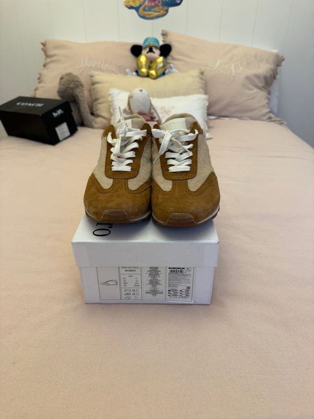 Deportivas Pedro del Hierro Beige/Marrón de pelito