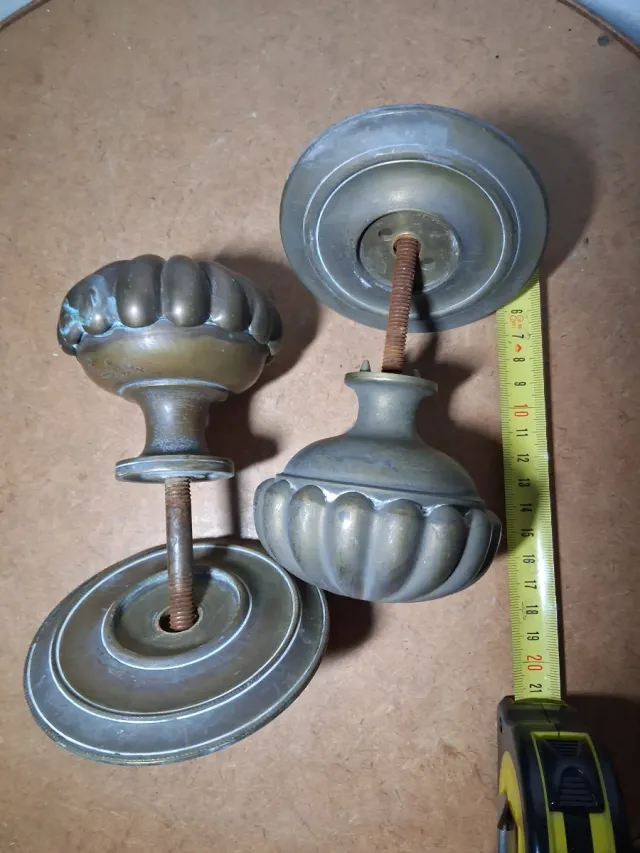 Coppia Maniglie Ottone Vintage