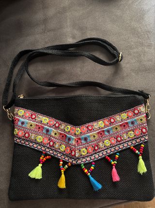 Bolso de mano estampado multicolor