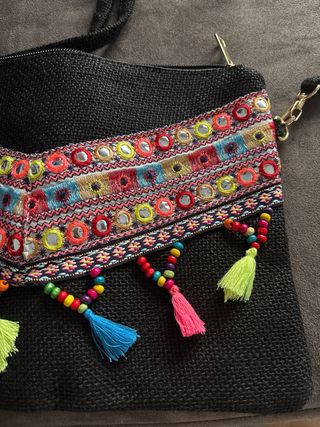 Bolso de mano estampado multicolor