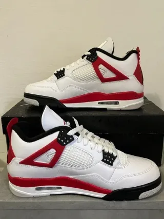 Nike Air Jordan 4 Retro Red Cement Taglia 44