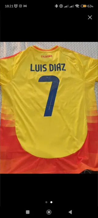 Camiseta Selección Colombia Adidas Talla M