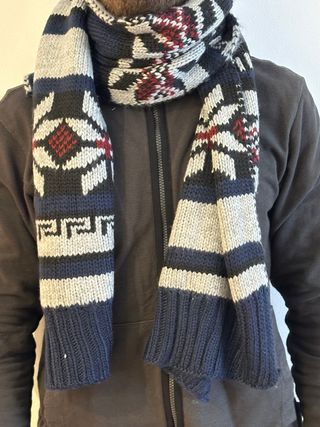 Bufanda tejida multicolor 35x180cm
