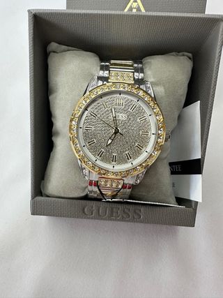 Reloj Guess Original U1337L4 Dorado y Plateado