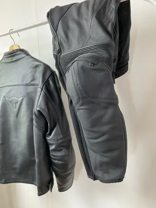 Chaqueta Dainese Negra Moto Piel