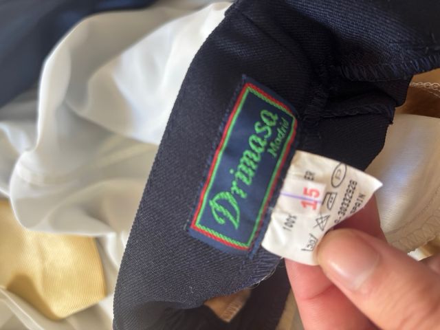 Traje de Comunión Almirante Azul y Dorado