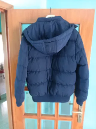 Piumino uomo blu con cappuccio