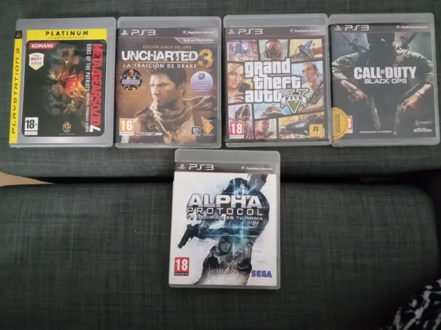 Lote 5 Juegos PS3: Uncharted 3, GTA V, Call of Dut