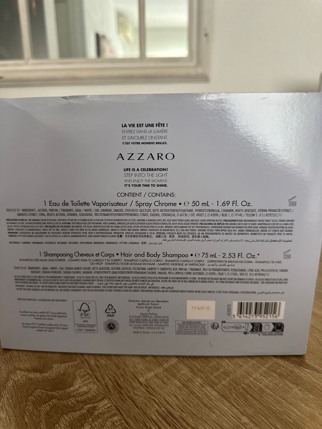 Cofre Azzaro Chrome Perfume y Gel Ducha