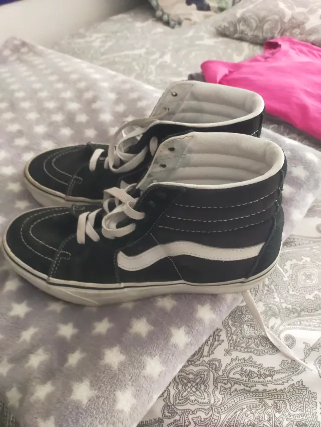 Deportivas Vans Mujer Negras y Blancas