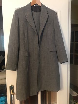 Conjunto Vestido y Abrigo Gris