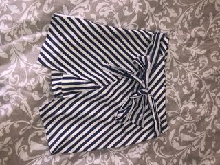 Falda Zara Talla M Rayas Azul/Blanco