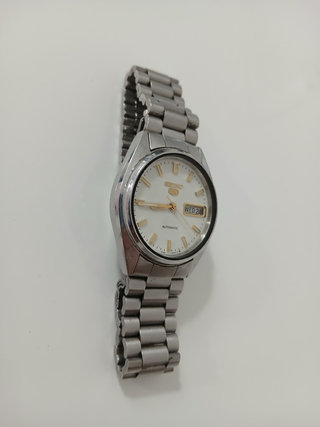 Orologio Seiko 5 Automatico Bianco Oro