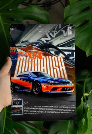 Nissan Silvia S15 – Targa decorativa 30x20 cm in m