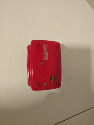 Caja de joyas antigua roja