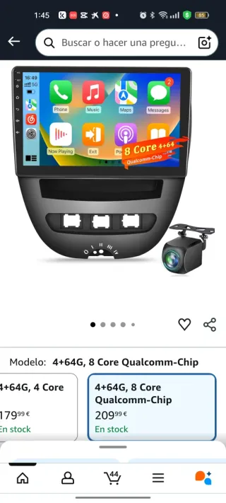 Radio Coche Peugeot 107/Citroen/Toyota